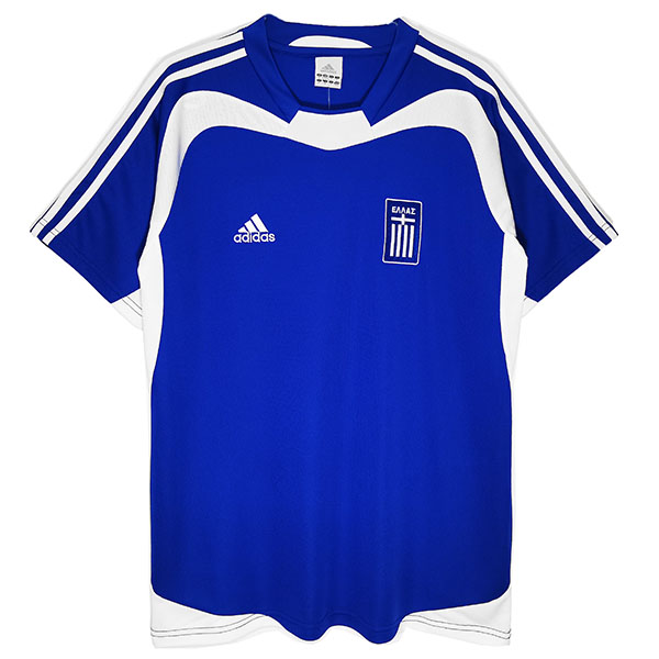 Greece maglia retrò casa prima divisa da calcio da uomo, maglia da calcio sportiva 2004